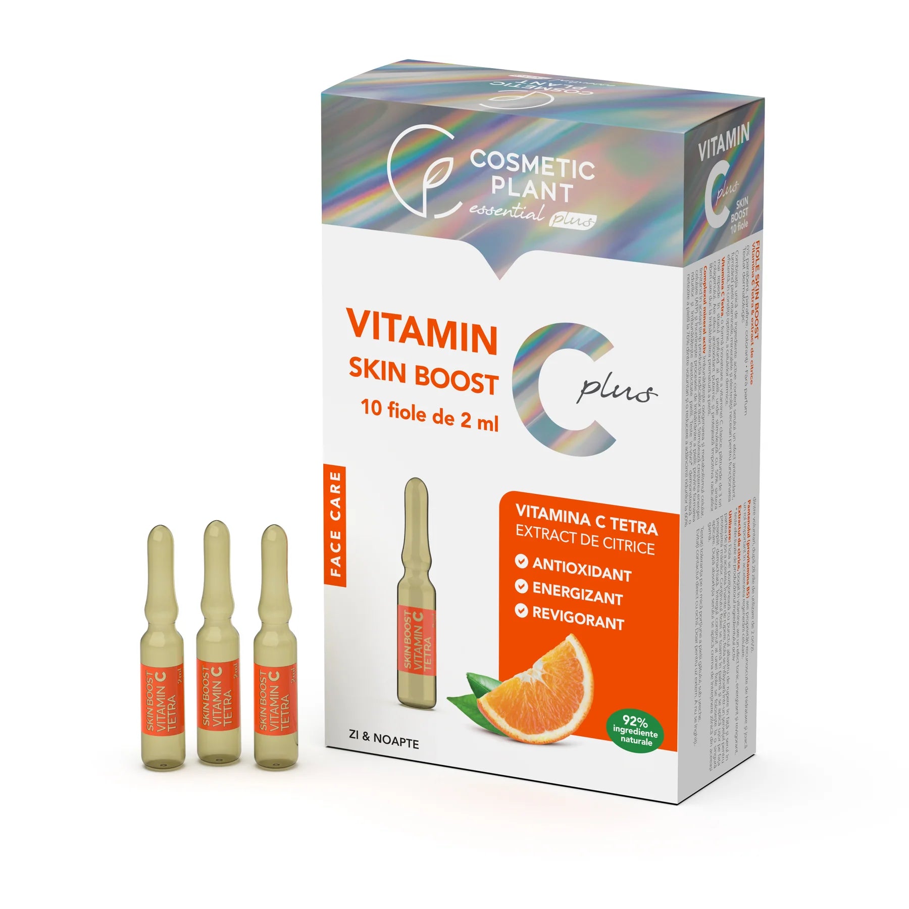 Skin Boost Ampoules with Tetra Vitamin C, Cosmetic Plant, 10 * 2 