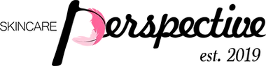 Logo for Skincare Perspective with a pink and black design.