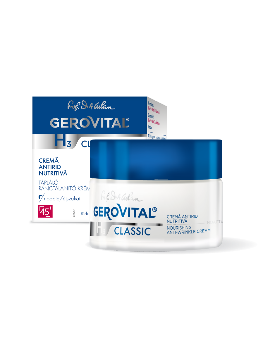 Cremă antirid nutritivă - Îngrijire de noapte - Gerovital H3 Classic - 50 ml