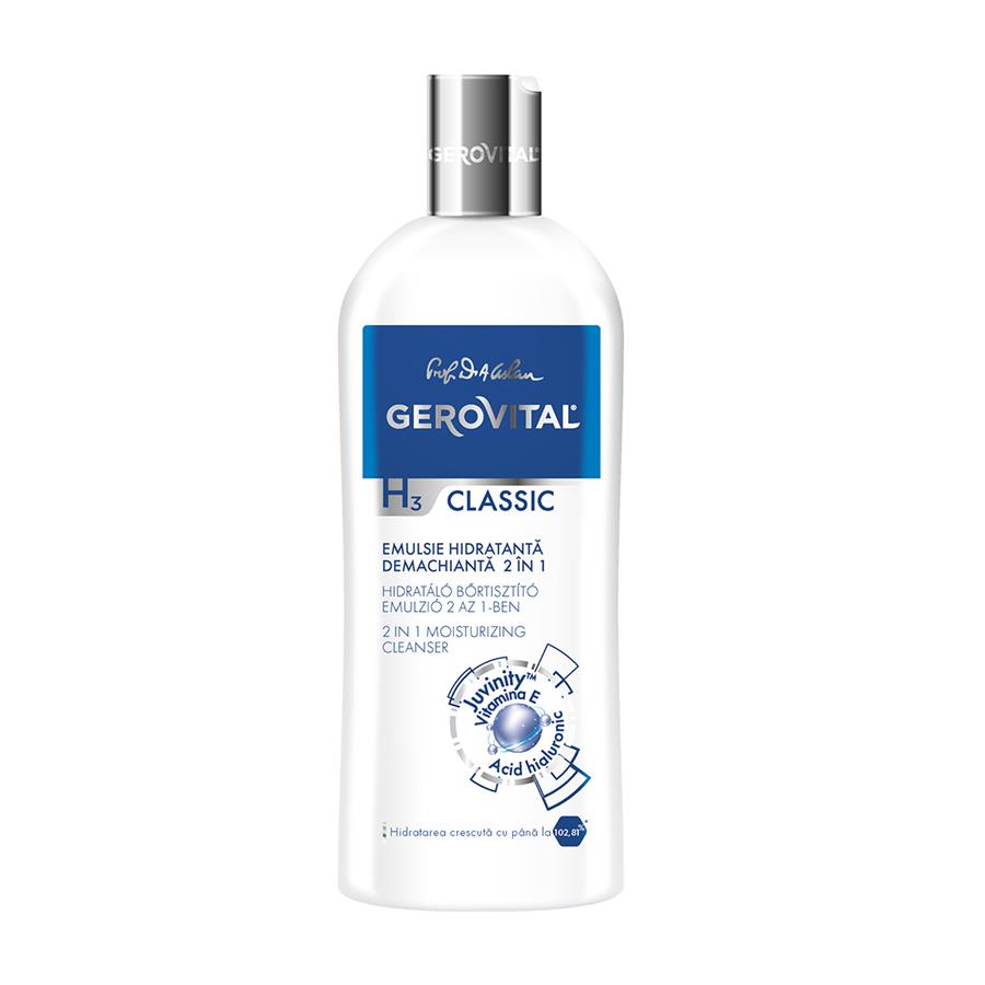 2 in 1 Moisturizing Cleanser  - Gerovital H3 Classic - 200 ml