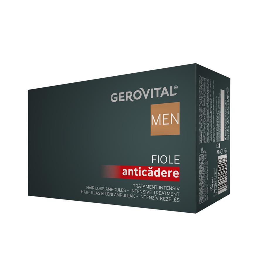 Anti Hair-Loss Ampoules – Intensive Treatment - Gerovital Men - 10 vials x 10 ml