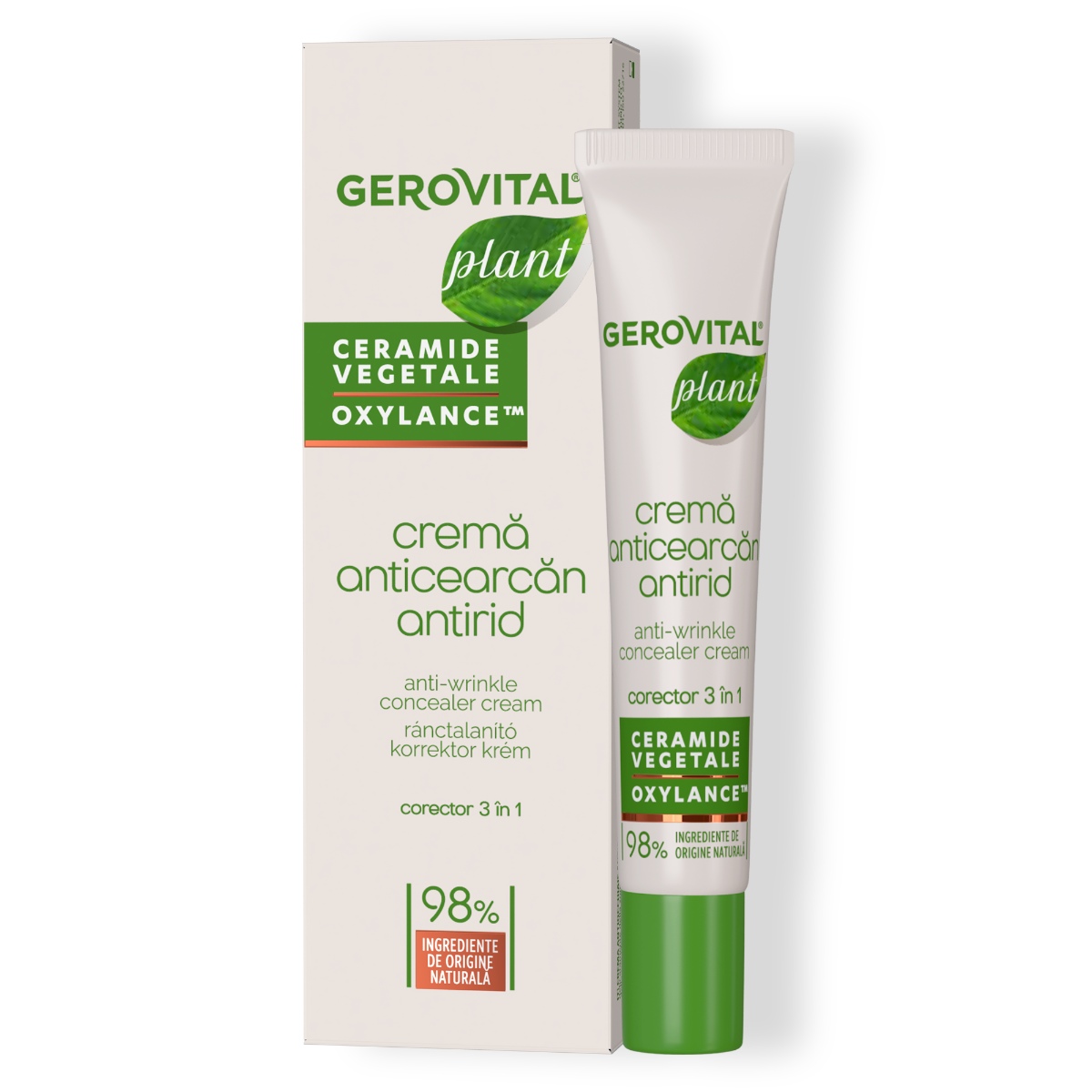 3 in 1 - Anti-Wrinkle, Anti-Dark Circles Eye Concealer Cream - Gerovital Plant - 15 ml