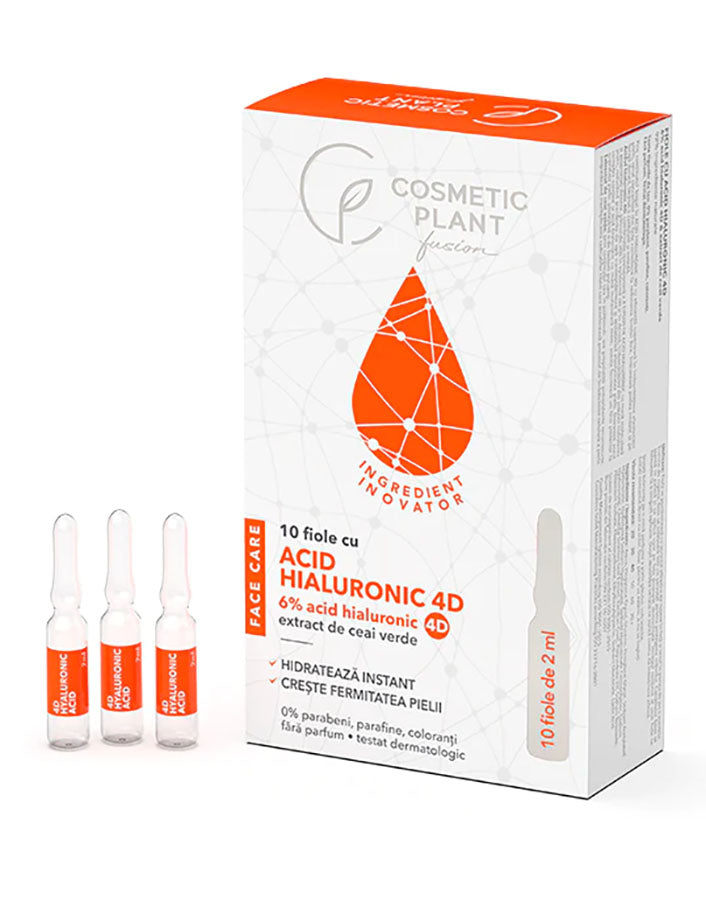 4D Hyaluronic acid 6% ampoules, Cosmetic Plant, 10 vials x 2ml