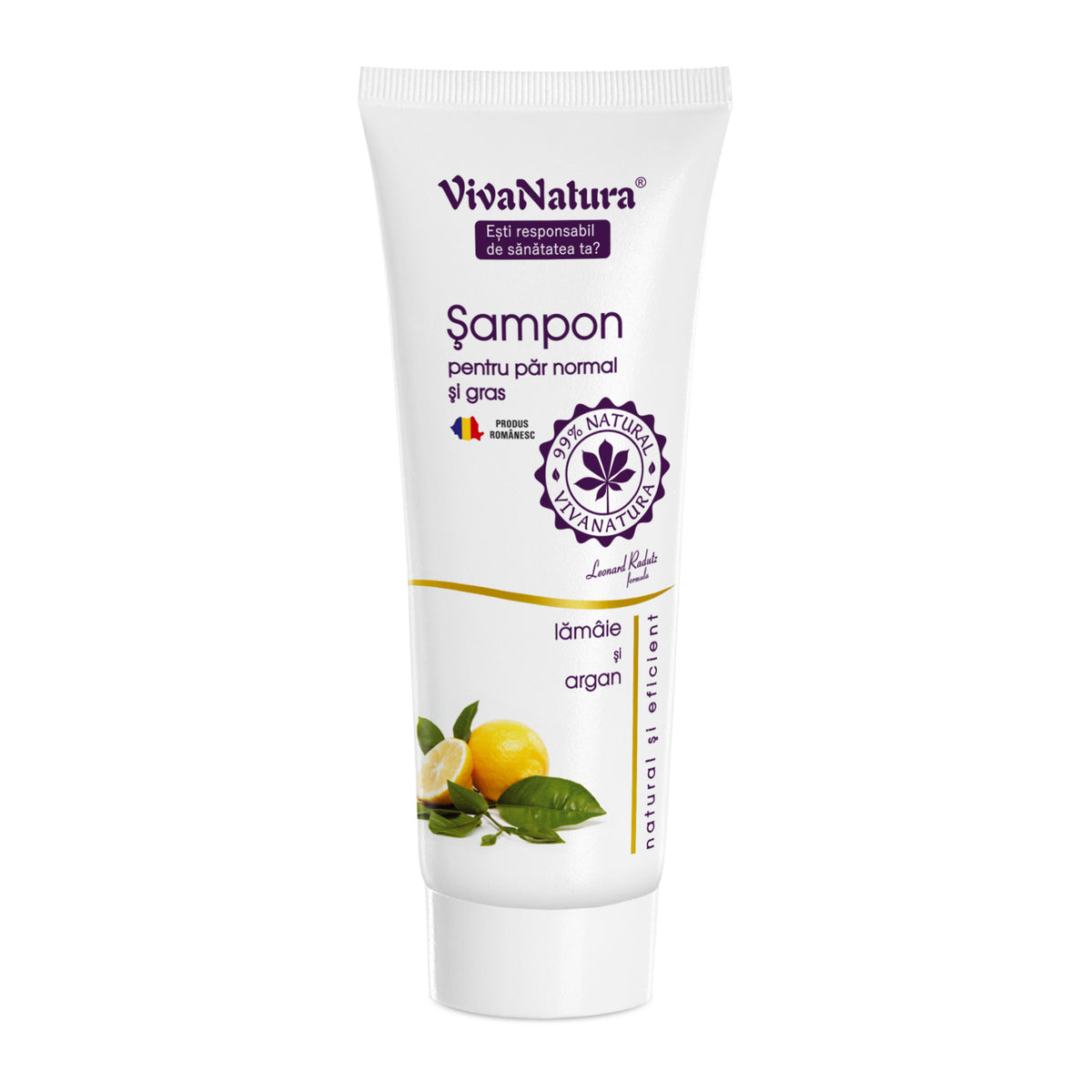 VivaNatura Lemon & Argan Balance Shampoo, 250 ml