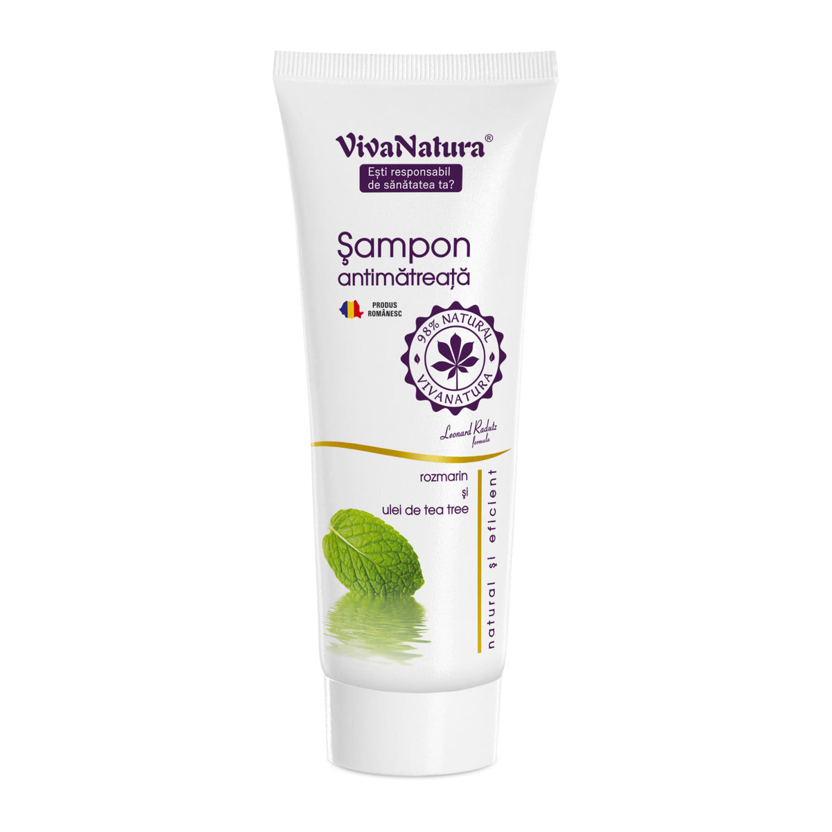 VivaNatura Rosemary & Tea Tree Anti-Dandruff Shampoo, 250 ml