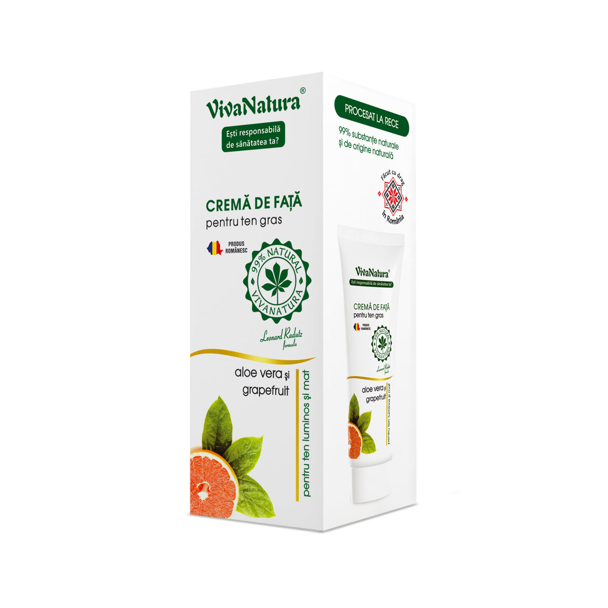 VivaNatura Aloe & Grapefruit Balancing Face Cream, 75 ml