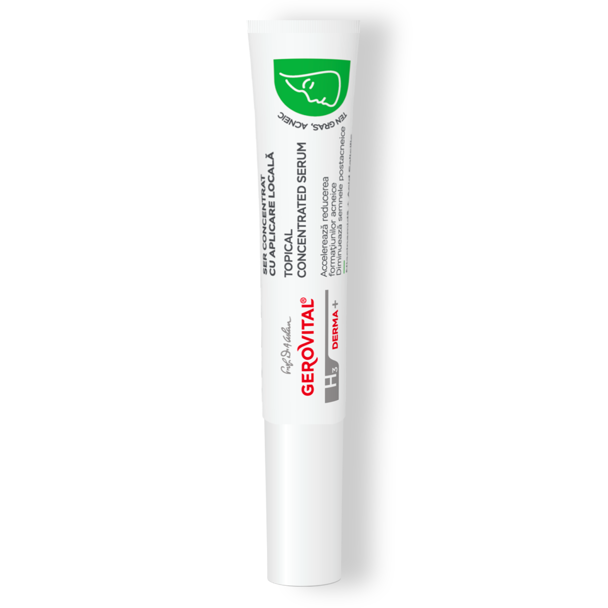 Acne Reduction Serum, Sebum Control, Reducing Inflammation & Redness, Gerovital H3 Derma+, 15ml