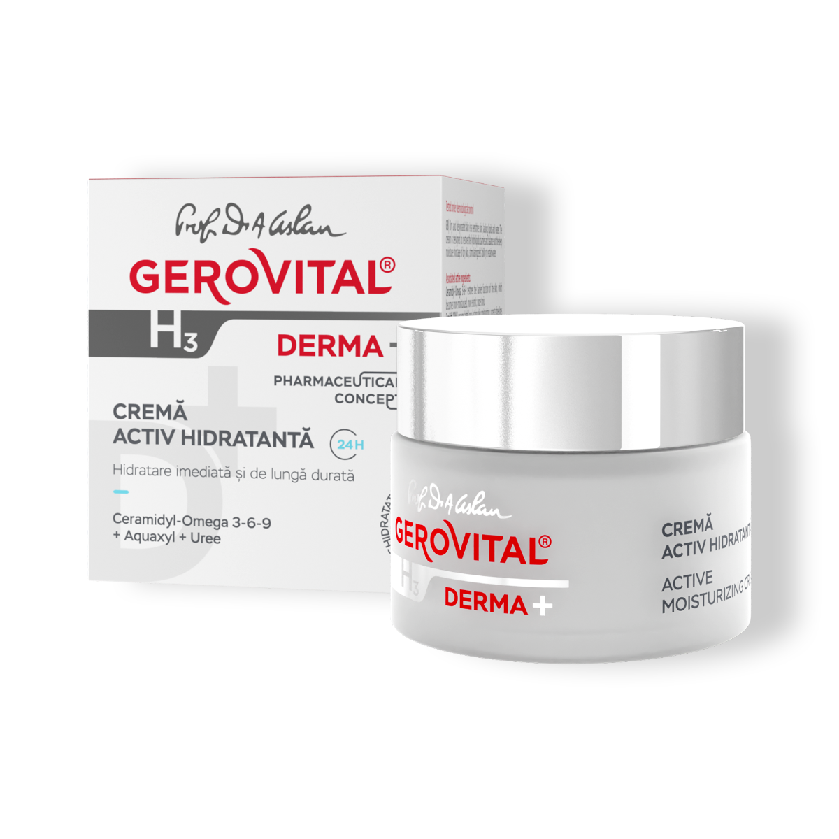 Active Moisturizing 24h Cream - Gerovital H3 Derma+ - 50 ml