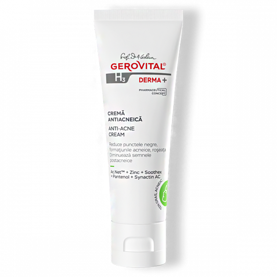 Anti-Acne Cream - Gerovital H3 Derma+ -50 ml