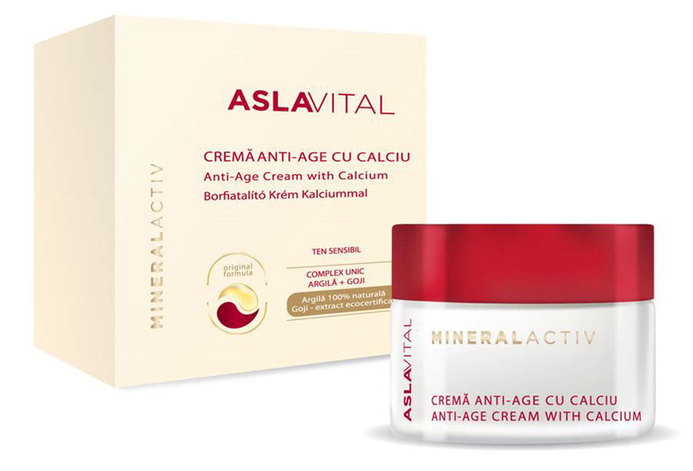 Anti-Age Cream with Calcium 45+ Aslavital Mineralactiv - 50 ml