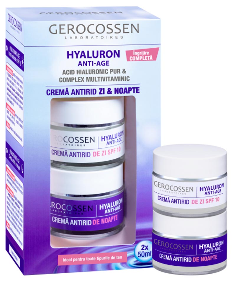 Anti-Aging Cream Set - Day and Night - Gerocossen Hyaluron Anti-Age - 2 x 50 ml