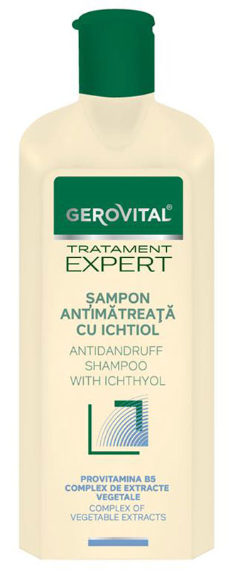 Anti Dandruff Shampoo with Ichthyol - Gerovital Tratament Expert - 250 ml