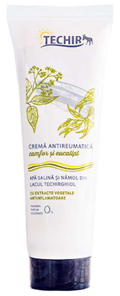 Anti Inflammatory Rheumatism Massage Cream, Eucalyptus & Camphor - Techir - 125 gr.