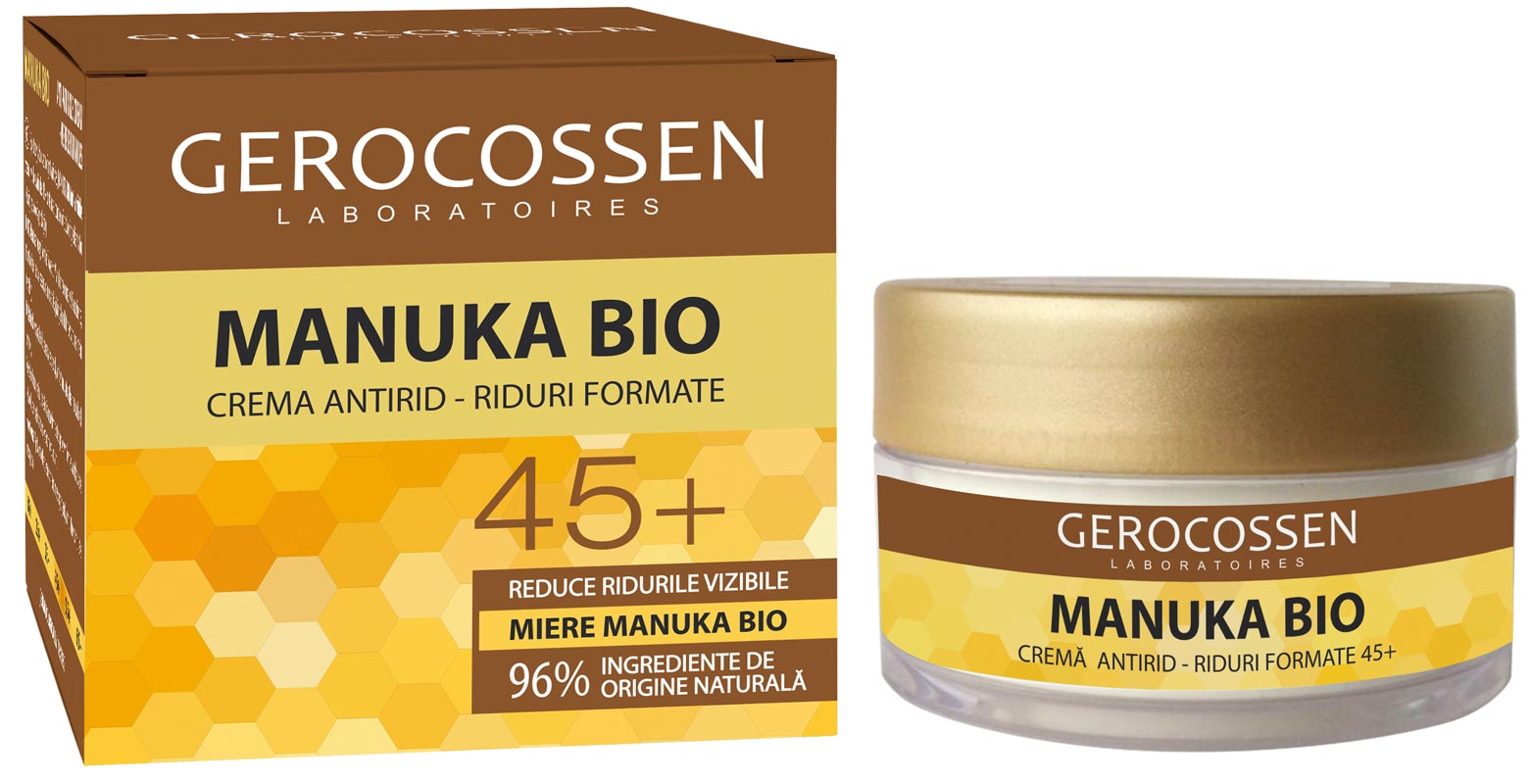 Anti-Wrinkle Cream for 45+ and all skin types - Manuka Bio - Gerocossen - 50 ml