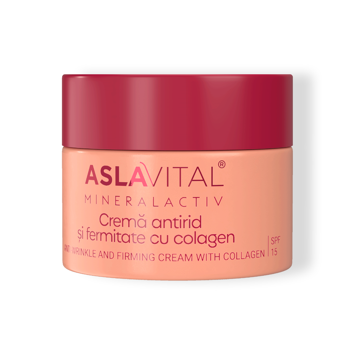 Anti-Wrinkle & Firming Cream with Collagen & SPF 15 - Aslavital Mineralactiv - 50 ml