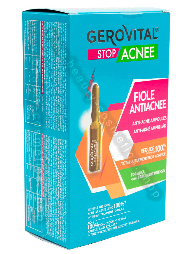 Flacoane anti-acnee - Gerovital Stop Acnee - 10 x 2 ml