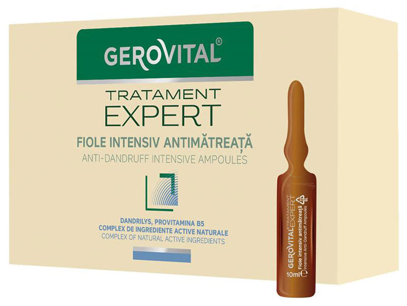 Anti-dandruff intensive ampoules - Gerovital Tratament Expert - 10 vials x 10 ml