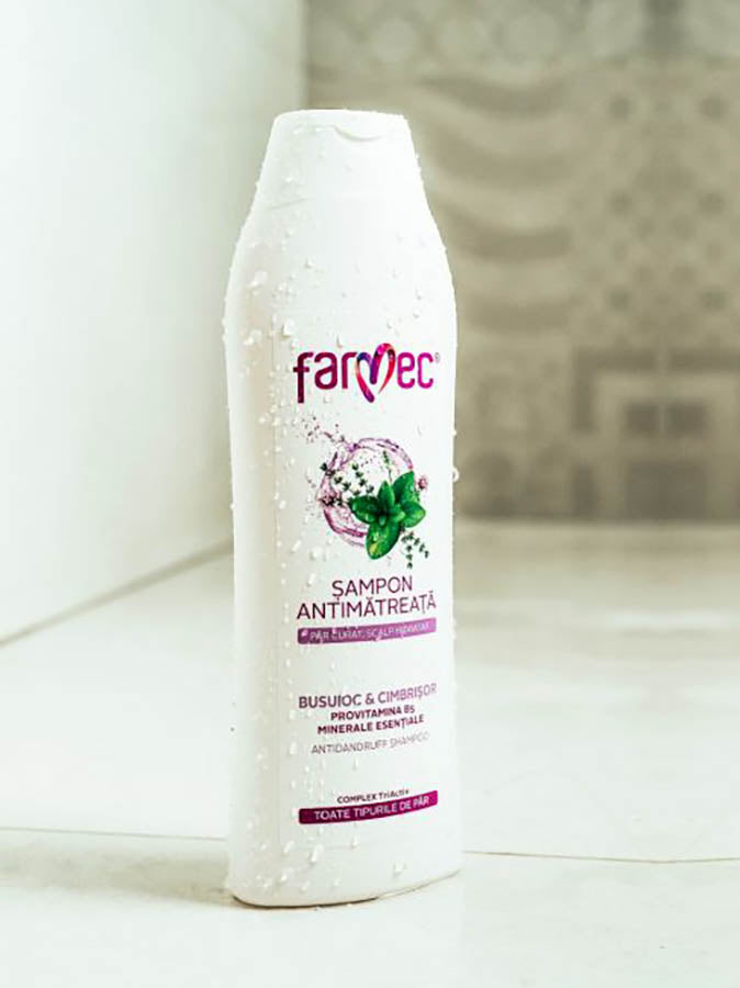 Anti-Schuppen-Shampoo mit Basilikum- und Thymianextrakt, 400 ml - Farmec