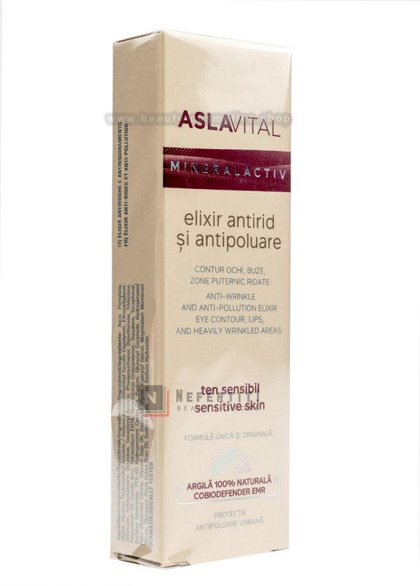 Anti-wrinkle and anti-pollution elixir - Aslavital Mineralactiv - 15 ml