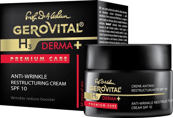 Cremă antirid restructurantă SPF10 - Gerovital H3 Derma+ Premium Care - 50 ml