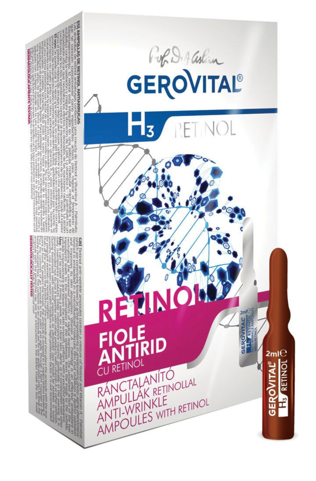 Anti-wrinkle ampoules with retinol - Gerovital H3 Retinol - 10 vials x 2 ml