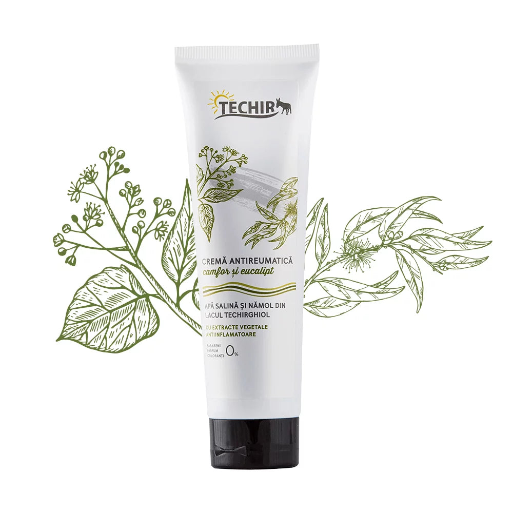 Anti Inflammatory Rheumatism Massage Cream, Eucalyptus & Camphor - Techir - 125 gr.