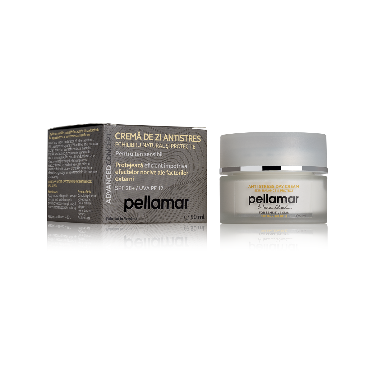 Anti Stress Day Cream SPF 28+, PellAmar, 50ml