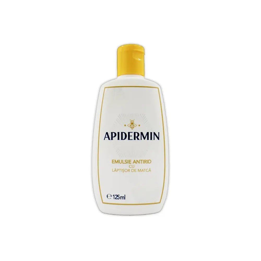 Apidermin by Complex Apicol Anti-Wrinkle Cleansing Milk with Royal Jelly – Anti-Aging Face Emulsion & Makeup Remover for Cell Regeneration, 125 ml