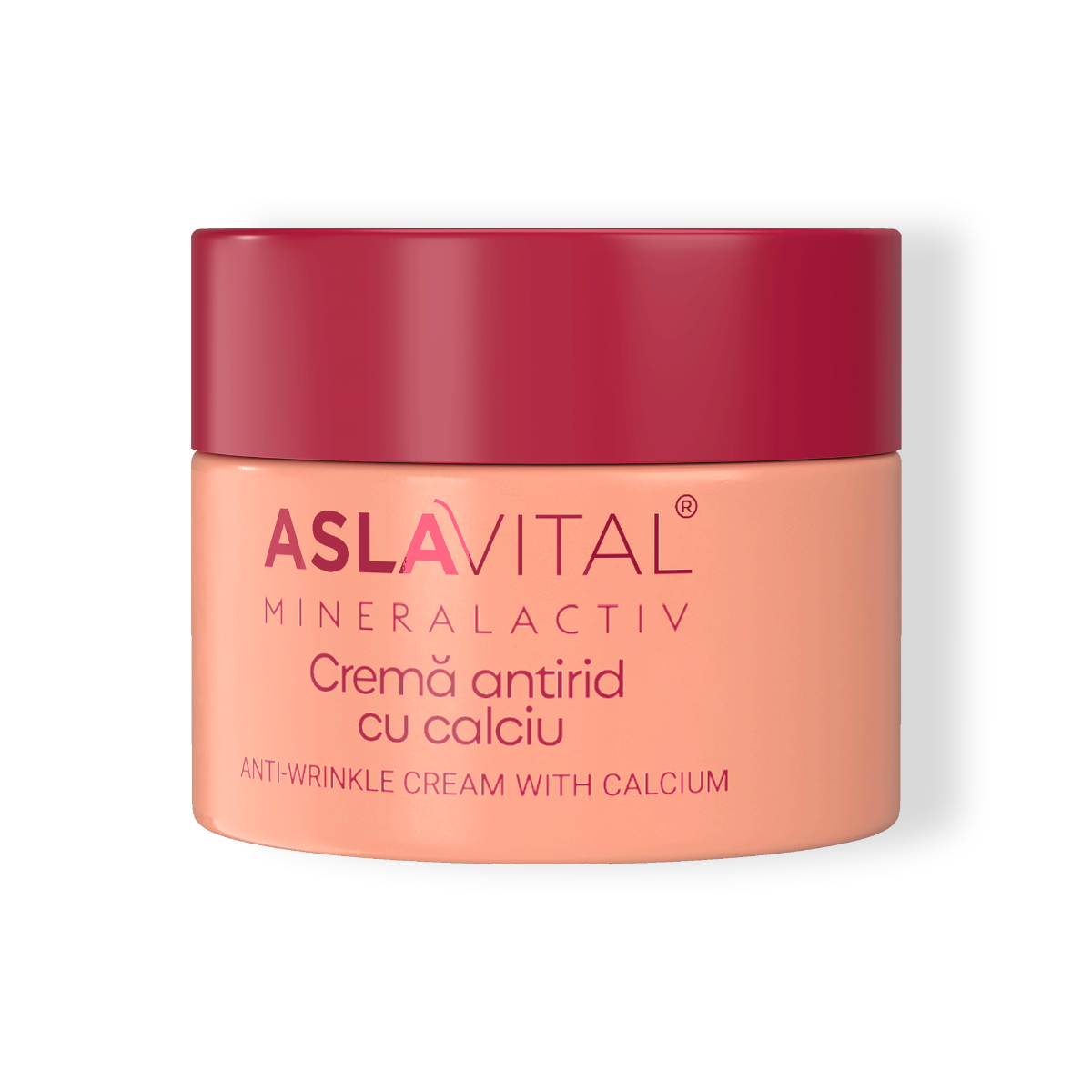 Aslavital Mineralactiv Anti-Wrinkle Cream with Calcium, 100% natural clay, SKINectura™, Argireline™ Amplified Peptide for Mature & Sensitive Skin,  50 ml