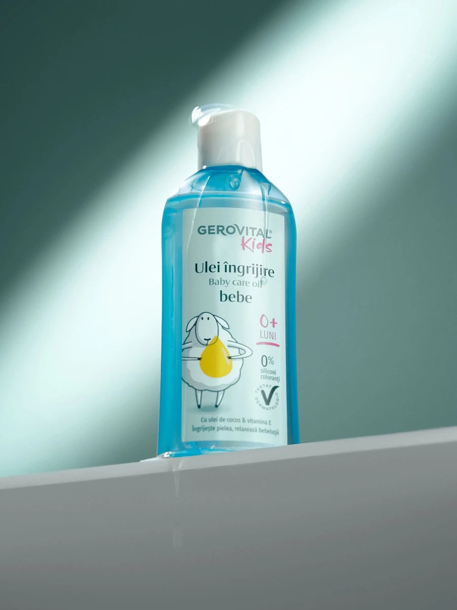 Babypflegeöl, Feuchtigkeitsspendend, Entspannend, Sanft zur Haut, Gerovital Kids, 150 ml