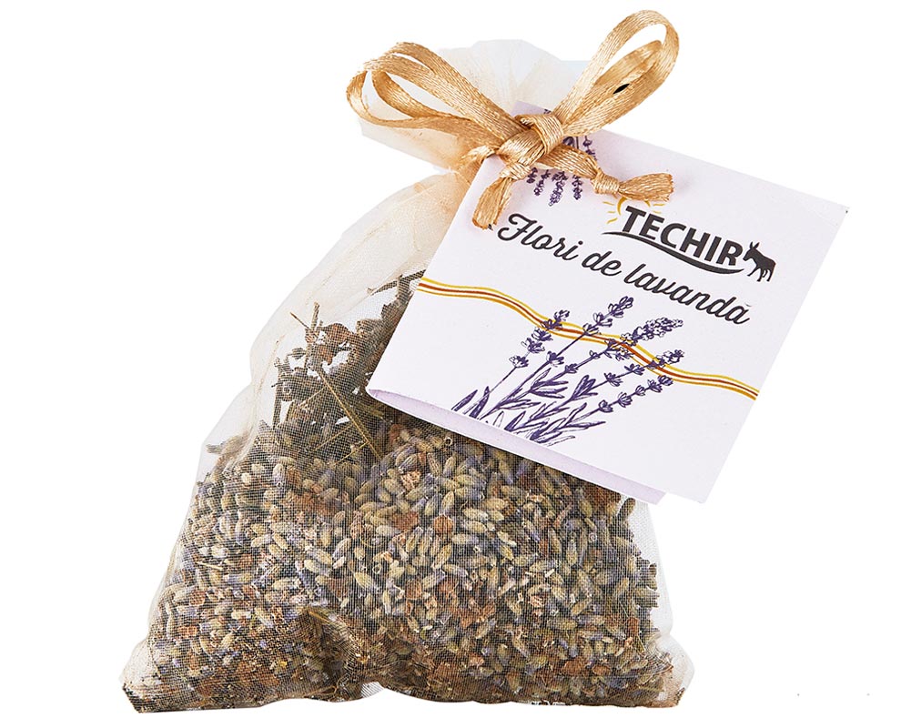 Tasche mit Lavendelblüten für Auto, Kleiderschrank &amp; Bett - Techir - 10 g