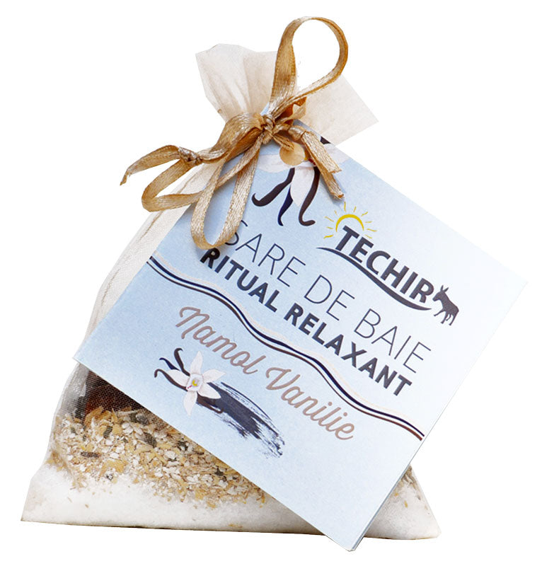 Badesalz mit Vanille &amp; Schlamm – Entspannende Wellnessbehandlung – Techir – 63 g