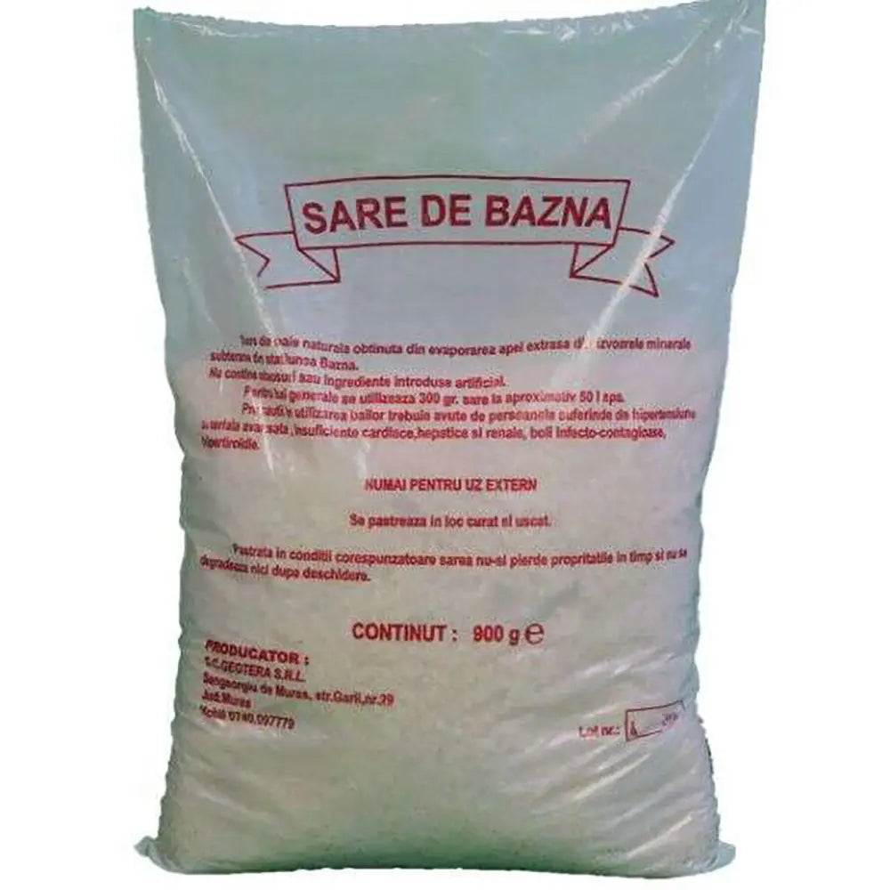 Sare terapeutică Bazna 900g de Geotera – Remediu natural pentru reumatism, ameliorarea ortopedică și ginecologică