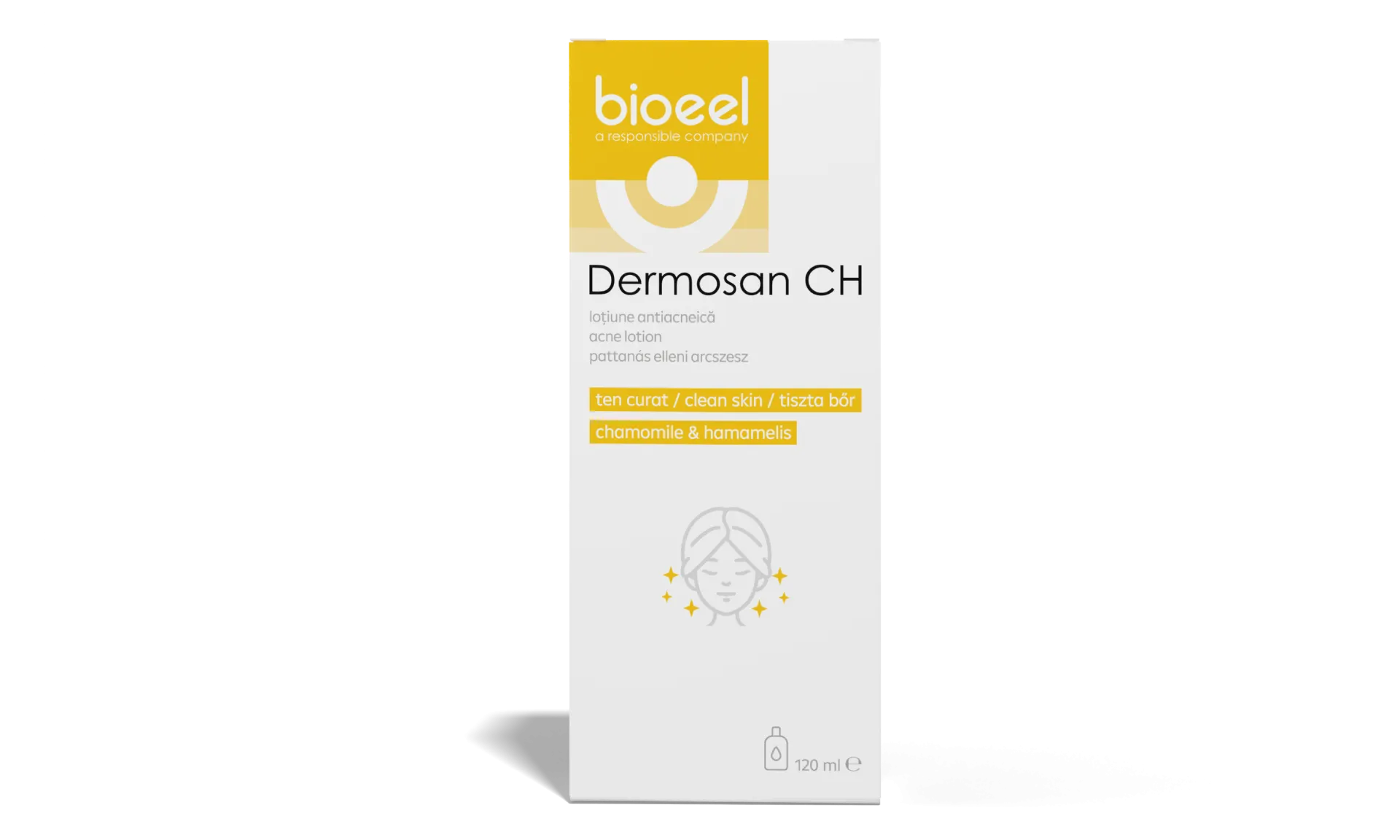 Bioeel Dermosan CH Anti-Acne Clarifying Toner with Witch Hazel & Chamomile – Cooling Astringent Face Liquid for Oil Control, Pore Minimizing & Breakout Prevention, 120 ml