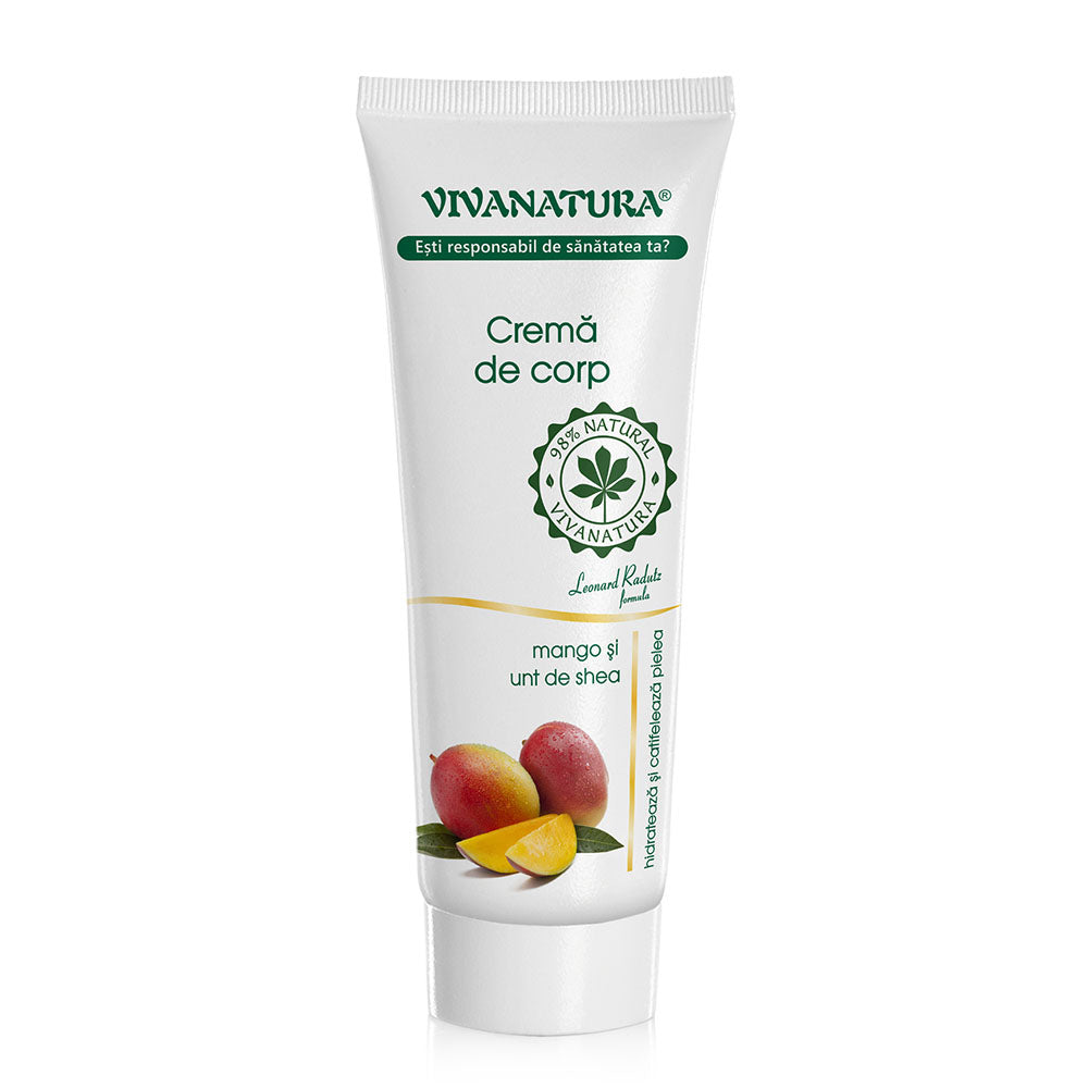 Body cream with mango and shea butter, VivaNatura, 250 ml