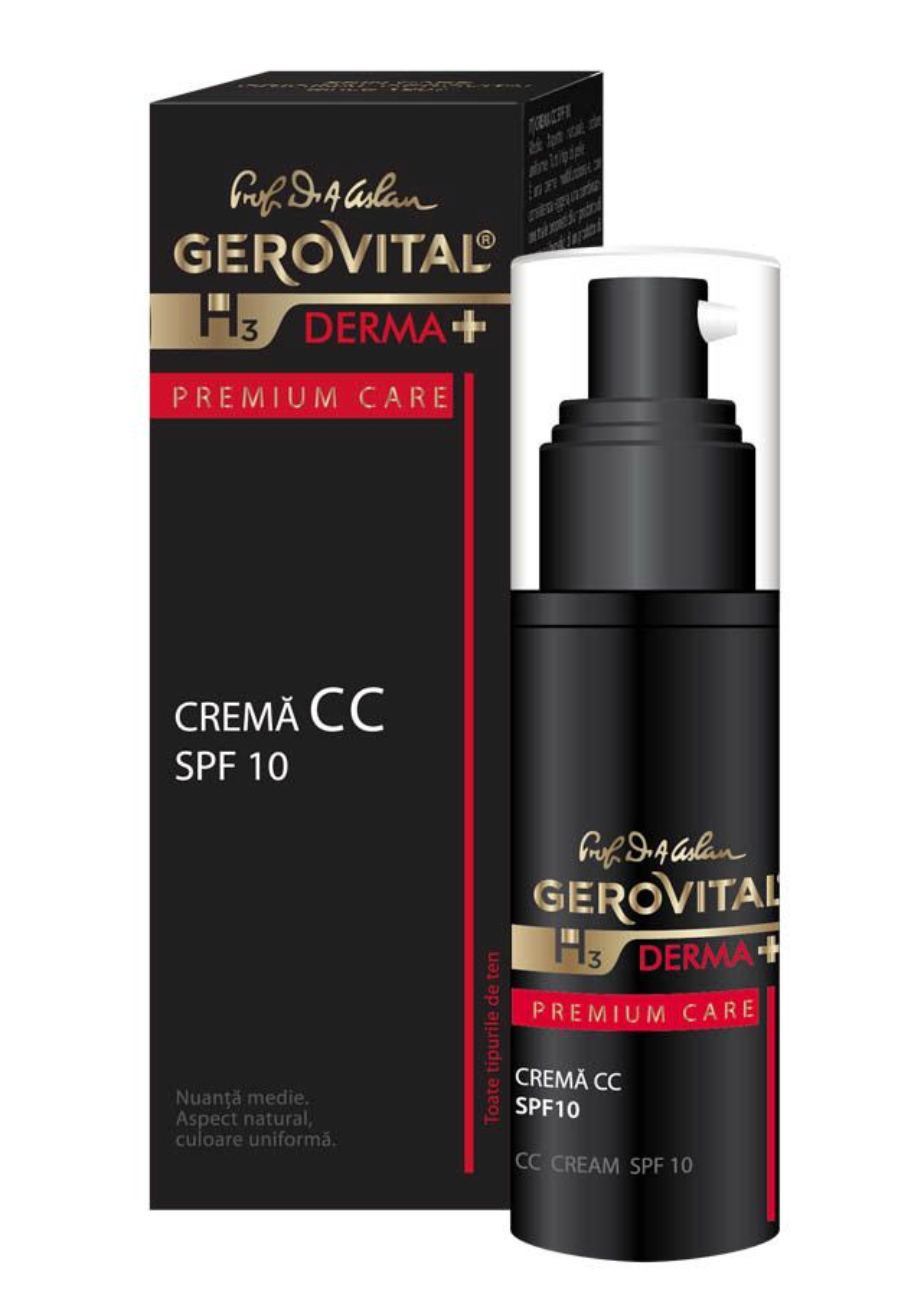 CC Cream SPF10 - Gerovital H3 Derma+ Premium Care - 30 ml