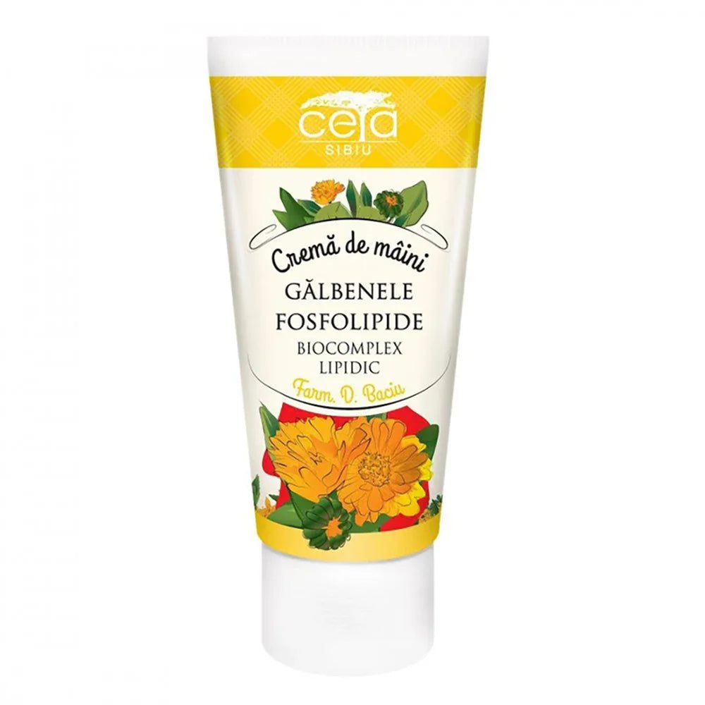 Cremă de mâini cu gălbenele și fosfolipide – Ceta Sibiu, 50ml