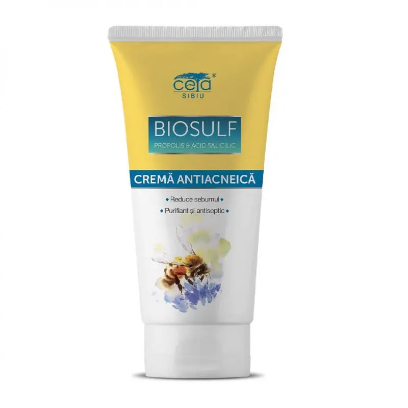 Ceta Sibiu BIOSULF Crema Anti-Acnee cu Propolis si Acid Salicilic – 50 ml