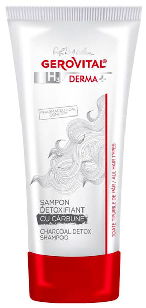 Charcoal Detox Shampoo for all hair types - Gerovital H3 Derma+ | 200 ml