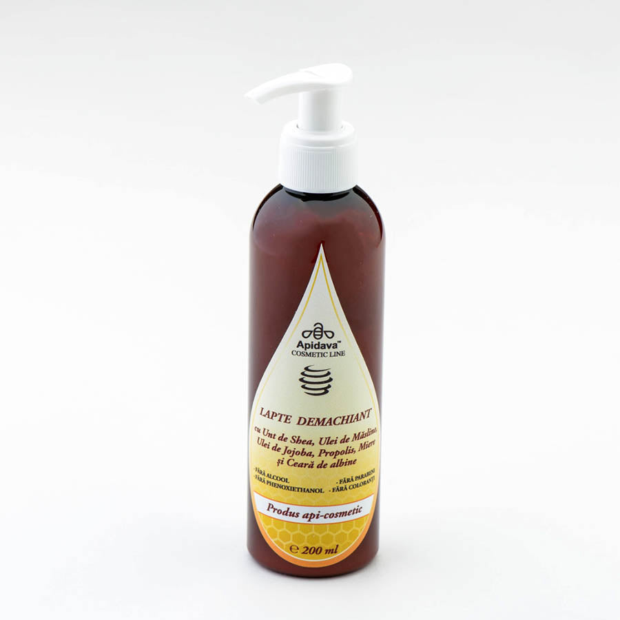 Cleansing Milk with Shea Butter, Vegetable Oils, Propolis, Honey and Beeswax - Apidava - 200 ml