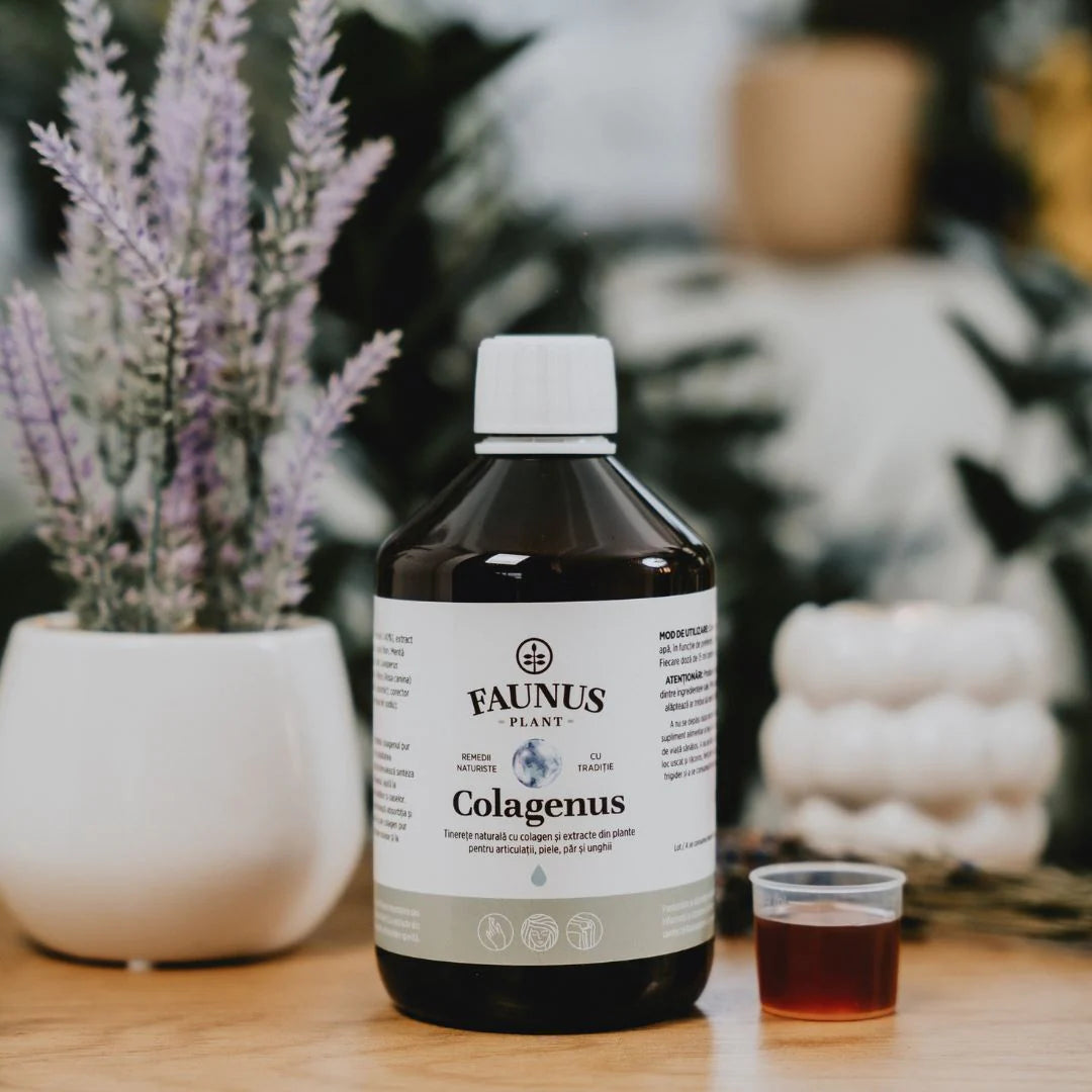 Colagenus, Hydrolyzed liquid collagen combined with Aloe Vera, Sea buckthorn - Faunus Plant - 500ml bottle