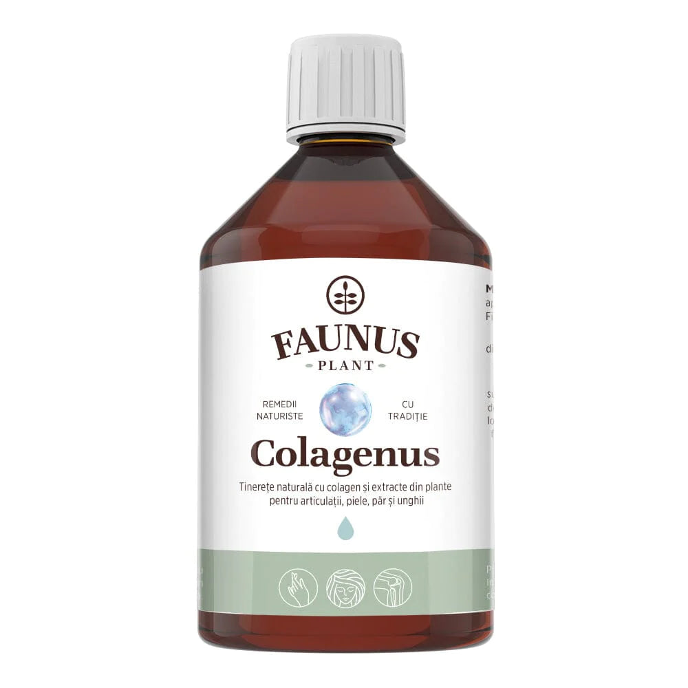 Colagenus, Hydrolyzed liquid collagen combined with Aloe Vera, Sea buckthorn - Faunus Plant - 500ml bottle