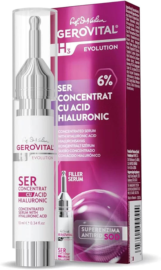Ser concentrat cu acid hialuronic 6% - Gerovital H3 Evolution - 10 ml