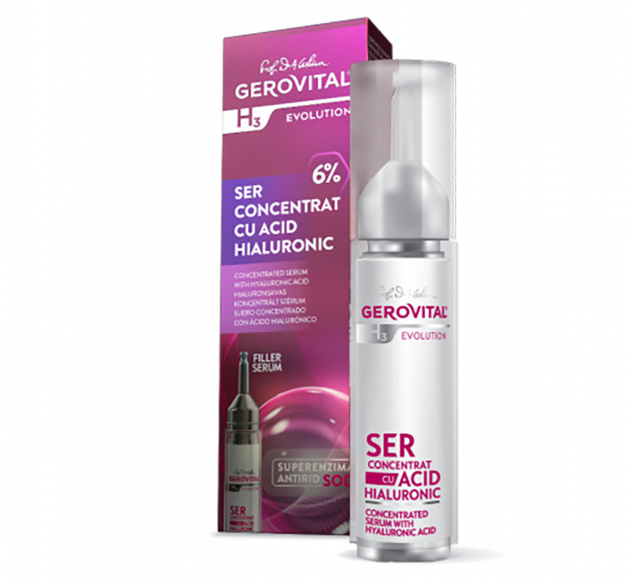 Ser concentrat cu acid hialuronic 6% - Gerovital H3 Evolution - 10 ml