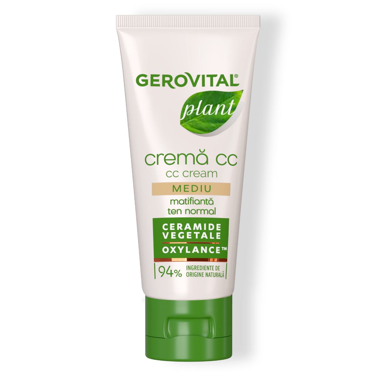 Cream CC Medium Matifying, Vegetable Ceramides + Oxylance™ - Gerovital Plant - 30 ml
