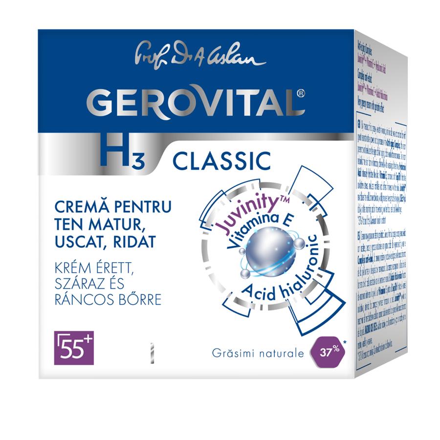 Cream for mature, dry, wrinkled skin Gerovital H3 Classic 50ml