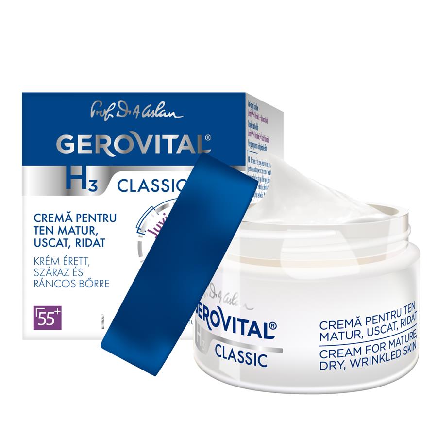 Cremă pentru ten matur, uscat, ridat - Gerovital H3 Classic - 50 ml