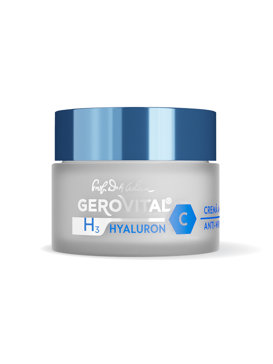 Anti-wrinkle cream night, wrinkled, mature, & dry skin - Gerovital H3 Hyaluron C - 50 ml