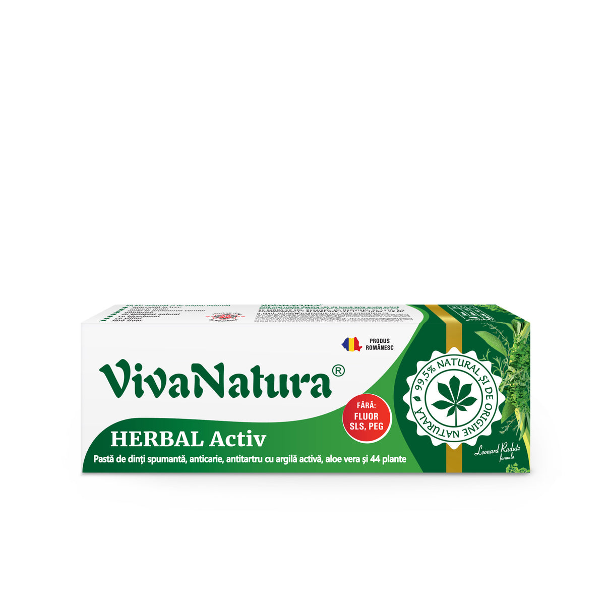 VivaNatura Gennadent Herbal Activ Toothpaste, 50 ml