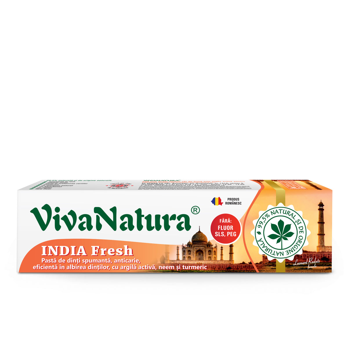 VivaNatura Gennadent India Fresh Botanical Toothpaste, 80 ml